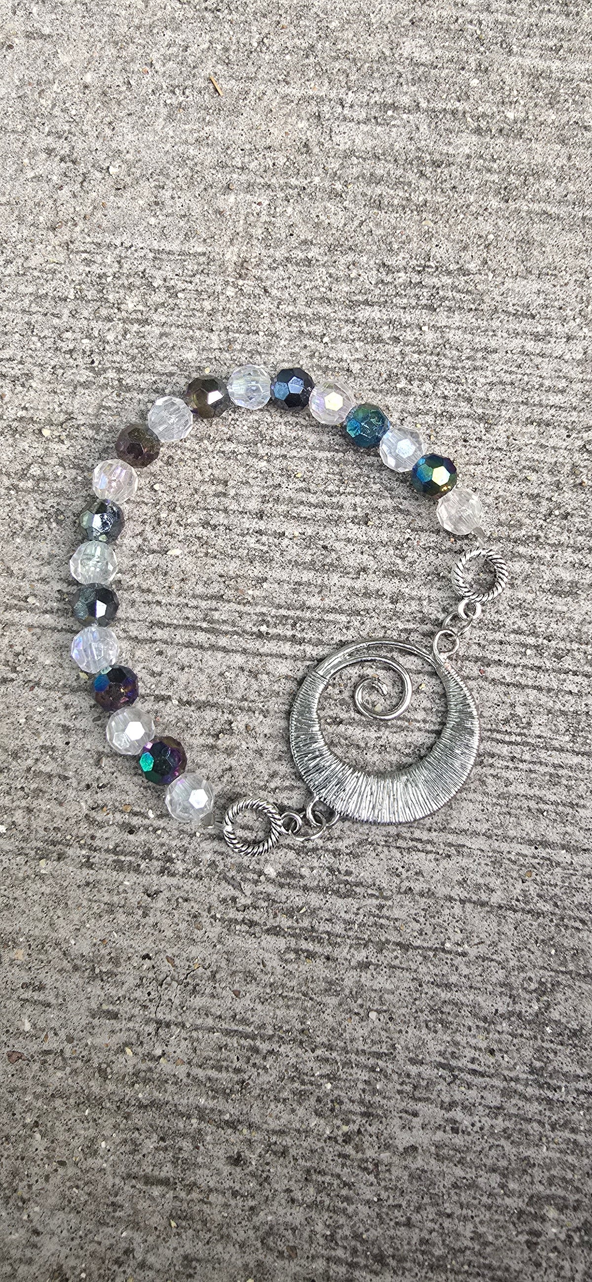 Beaded Moon Charm Bracelet