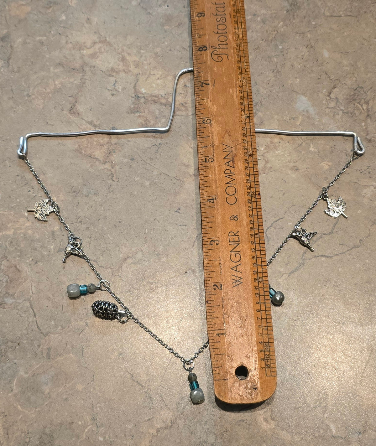 Rear view mirror hanger with charms